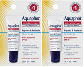 Aquaphor Lip Balm, Lip Repair, SPF 30 | Lip Protectant | 0.35 Oz Tube | Pack of 2