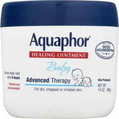 Aquaphor Baby Healing Ointment - Advance Therapy for Diaper Rash, Chapped Cheeks and Minor Scrapes - 14 Ounce Jar (Pack of 12)