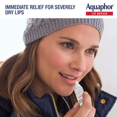 Aquaphor Lip Repair Ointment - Long-lasting Moisture to Soothe Dry Chapped Lips - .35 fl. oz Tube, 5 Pack