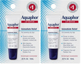 Aquaphor Lip Repair Ointment - Long-lasting Moisture to Soothe Dry Chapped Lips - .35 fl. oz. Tube (Pack of 2)