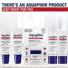 Aquaphor Lip Repair Ointment - Long-lasting Moisture to Soothe Dry Chapped Lips - .35 fl. oz. Tube (Pack of 2)