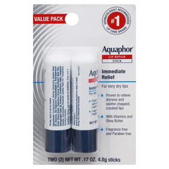 Aquaphor Lip Repair Stick, Moisturizing Lip Balm Pack, Relieves Dryness, 0.17 Oz Stick, (Pack of 4)