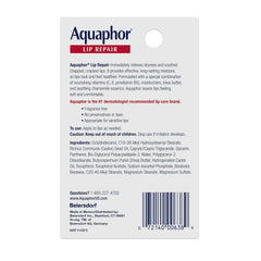Aquaphor Lip Repair Ointment - Long-lasting Moisture to Soothe Dry Chapped Lips - .35 fl. oz. Tube (Pack of 48)