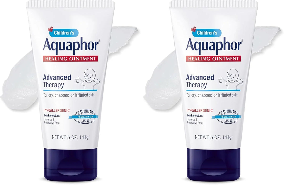 Aquaphor Children's Healing Ointment, Tube | Advanced Therapy | For Dry Cracked Skin | Multi-Purpose | 5 Oz