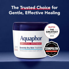 Aquaphor Healing Ointment, Advanced Therapy Skin Protectant, Dry Skin Body Moisturizer, Multi-Purpose Healing Ointment, For Dry, Cracked Skin & Minor Cuts & Burns, 14 Oz Jar (Pack of 12)